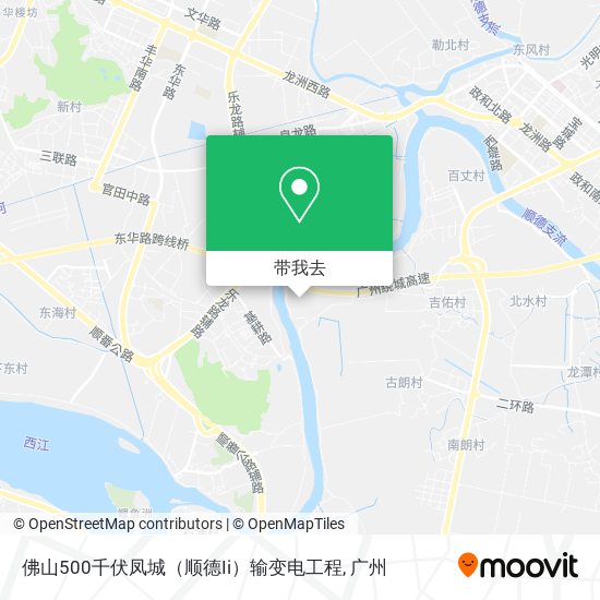 佛山500千伏凤城（顺德Ii）输变电工程地图