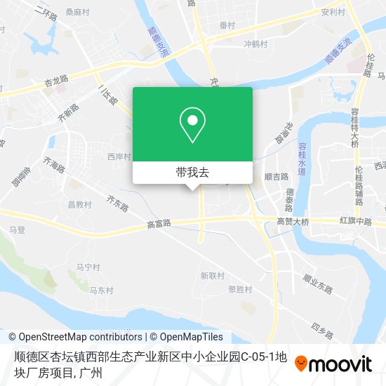 顺德区杏坛镇西部生态产业新区中小企业园C-05-1地块厂房项目地图