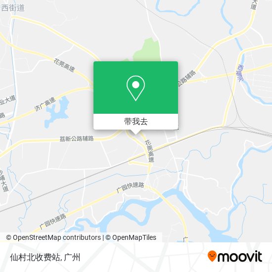 仙村北收费站地图