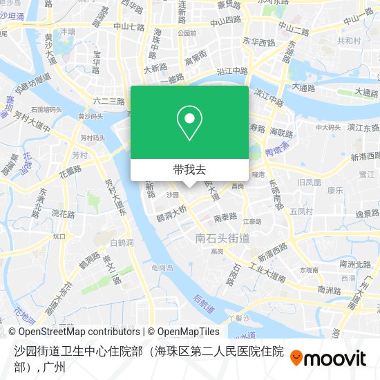 沙园街道卫生中心住院部（海珠区第二人民医院住院部）地图