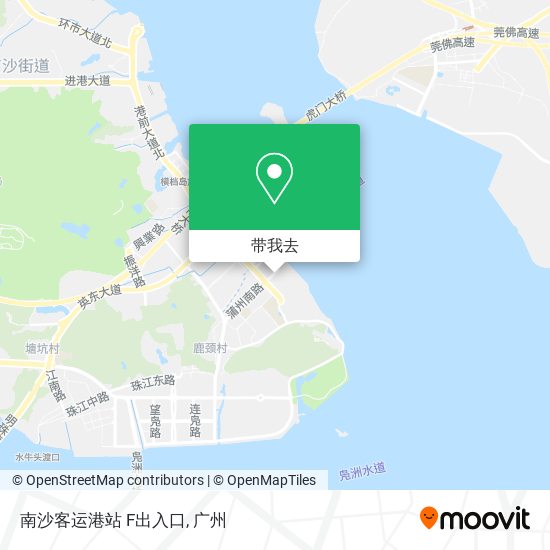 南沙客运港站 F出入口地图