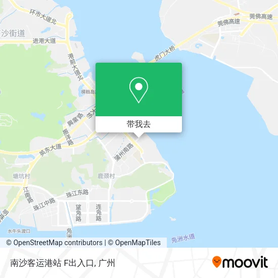 南沙客运港站 F出入口地图