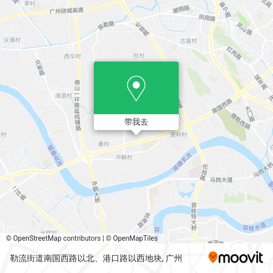 勒流街道南国西路以北、港口路以西地块地图