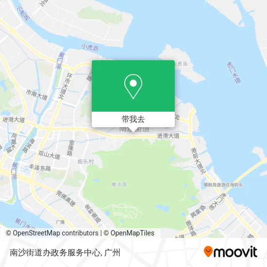南沙街道办政务服务中心地图