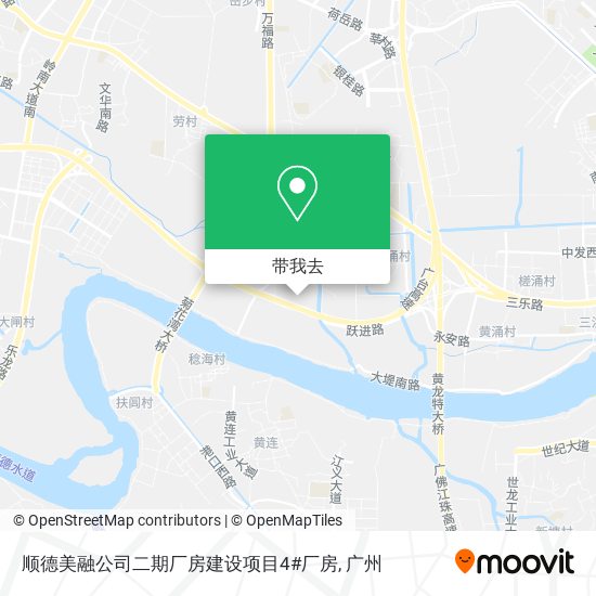 顺德美融公司二期厂房建设项目4#厂房地图