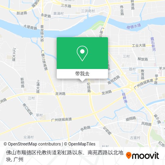 佛山市顺德区伦教街道彩虹路以东、南苑西路以北地块地图
