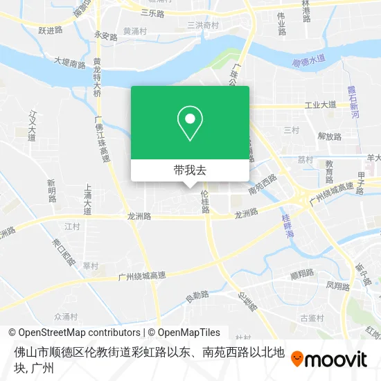 佛山市顺德区伦教街道彩虹路以东、南苑西路以北地块地图