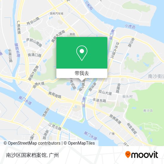 南沙区国家档案馆地图