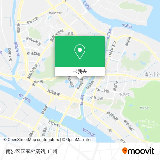 南沙区国家档案馆地图
