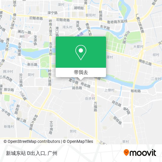 新城东站 D出入口地图