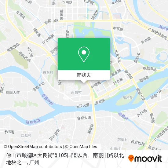佛山市顺德区大良街道105国道以西、南霞旧路以北地块之一地图