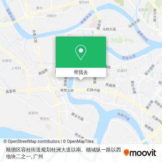 顺德区容桂街道规划桂洲大道以南、穗城纵一路以西地块二之一地图