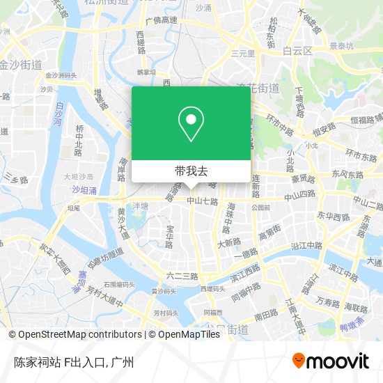 陈家祠站 F出入口地图