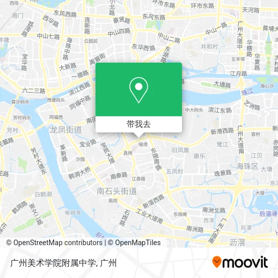 广州美术学院附属中学地图