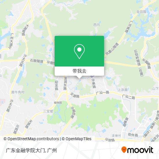 广东金融学院大门地图
