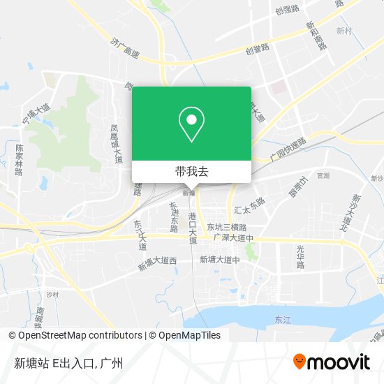 新塘站 E出入口地图