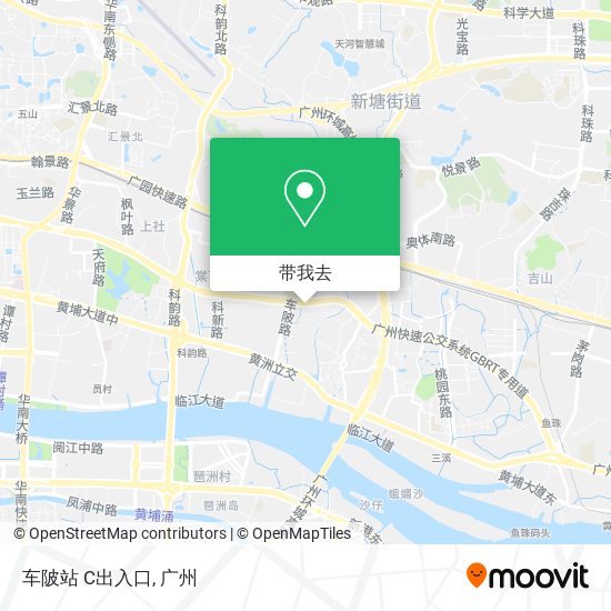 车陂站 C出入口地图