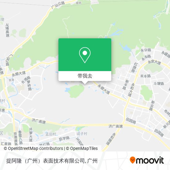 提阿隆（广州）表面技术有限公司地图
