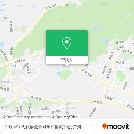 中联环宇现代物流公司永和物流中心地图