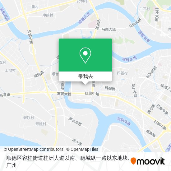 顺德区容桂街道桂洲大道以南、穗城纵一路以东地块地图
