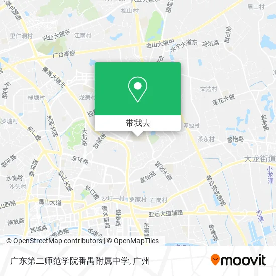广东第二师范学院番禺附属中学地图