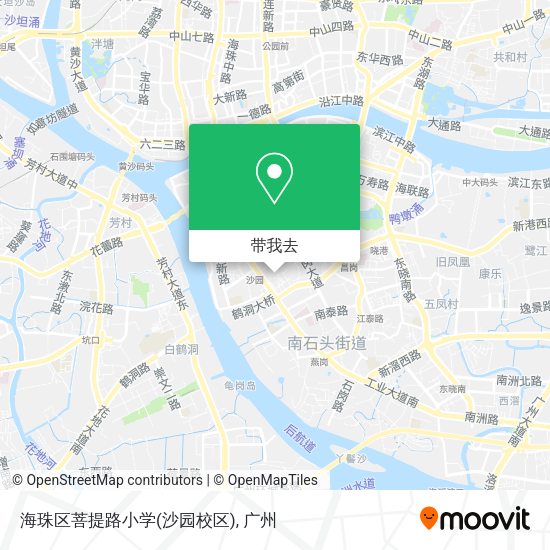 海珠区菩提路小学(沙园校区)地图