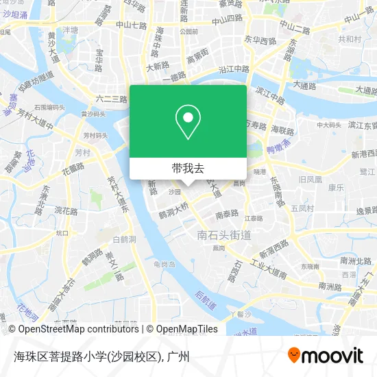 海珠区菩提路小学(沙园校区)地图
