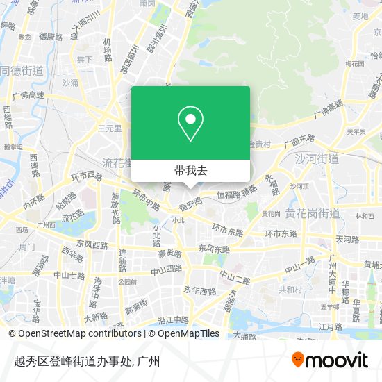 越秀区登峰街道办事处地图