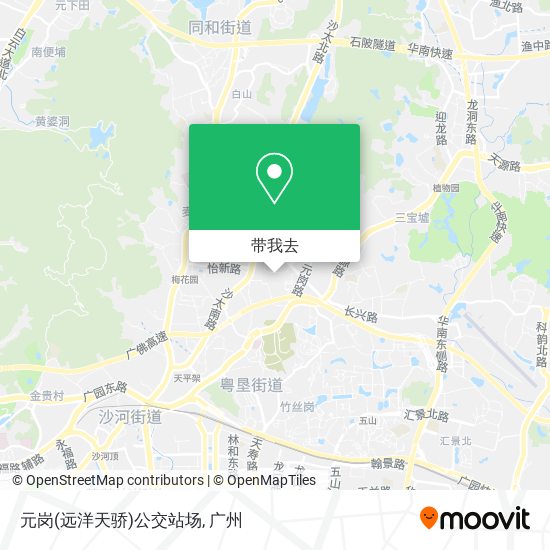 元岗(远洋天骄)公交站场地图