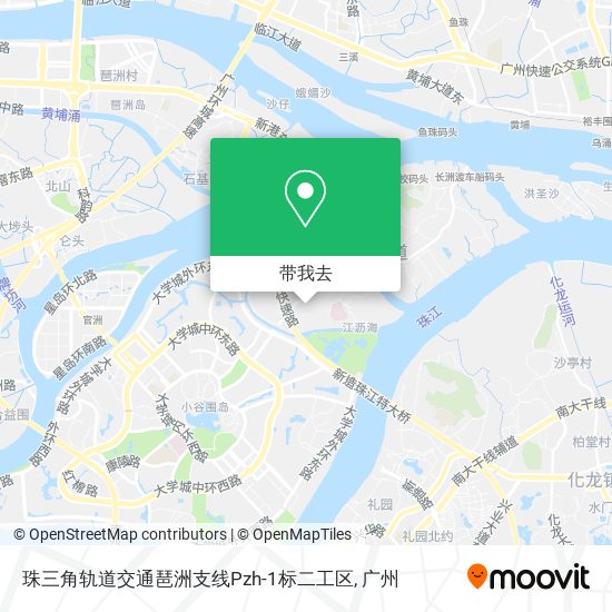 珠三角轨道交通琶洲支线Pzh-1标二工区地图