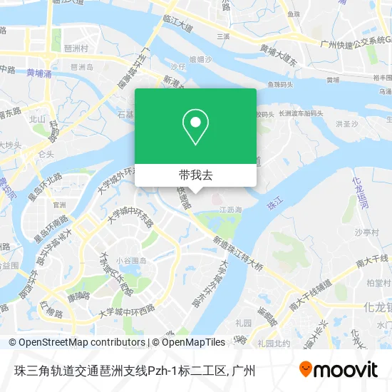 珠三角轨道交通琶洲支线Pzh-1标二工区地图