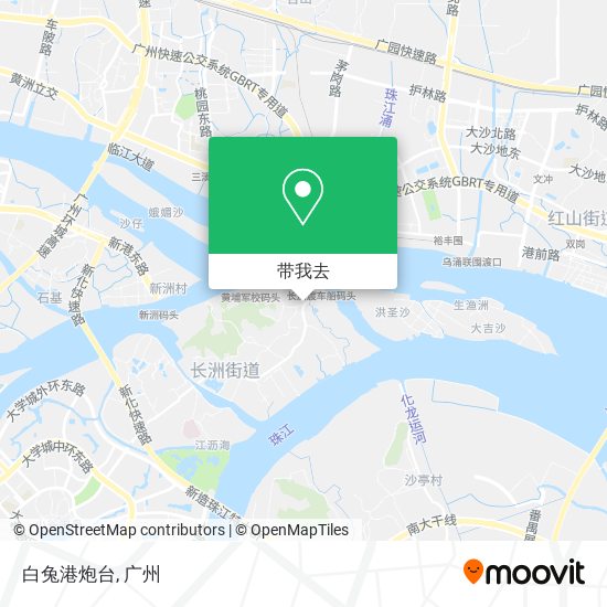 白兔港炮台地图