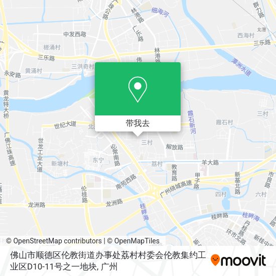 佛山市顺德区伦教街道办事处荔村村委会伦教集约工业区D10-11号之一地块地图