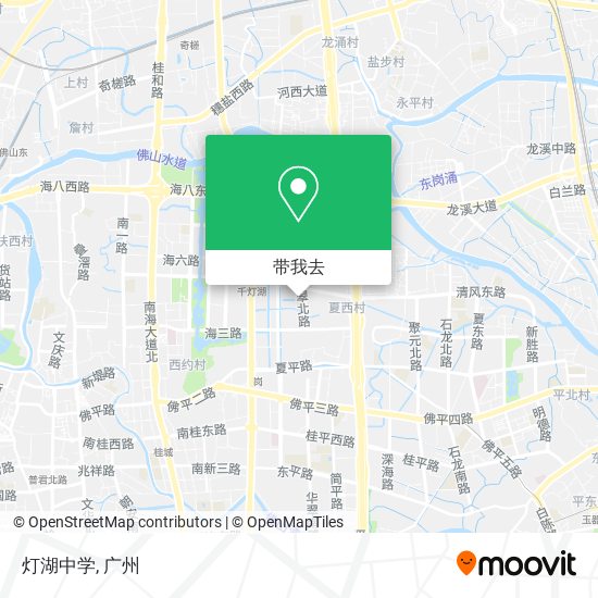 灯湖中学地图