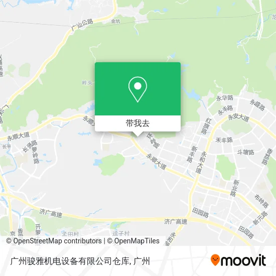 广州骏雅机电设备有限公司仓库地图