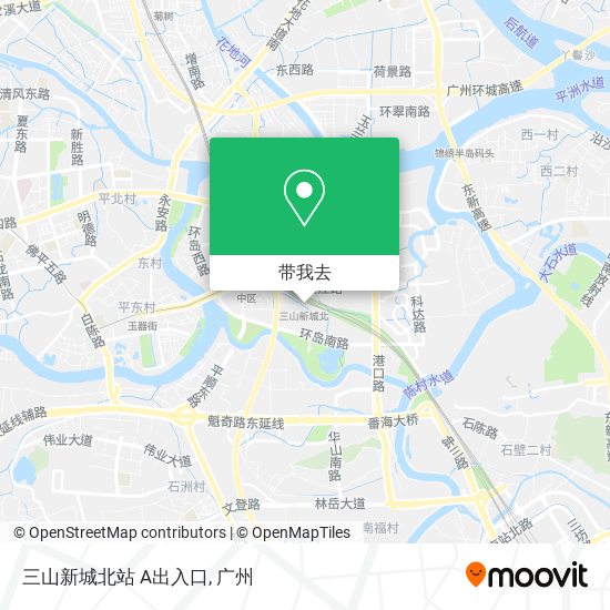 三山新城北站 A出入口地图