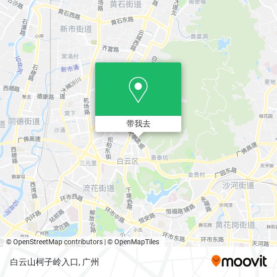 白云山柯子岭入口地图