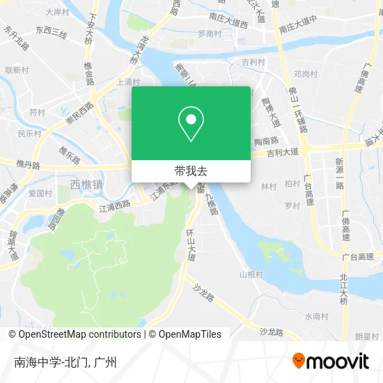 南海中学-北门地图