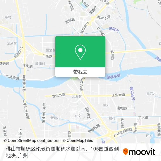 佛山市顺德区伦教街道顺德水道以南、105国道西侧地块地图