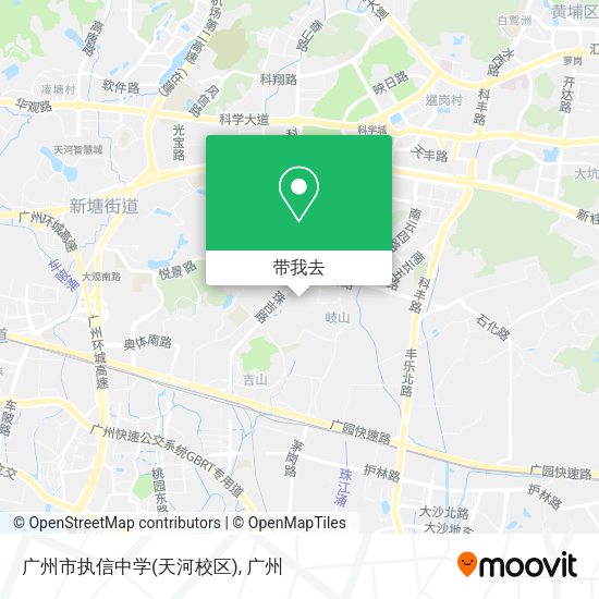 广州市执信中学(天河校区)地图