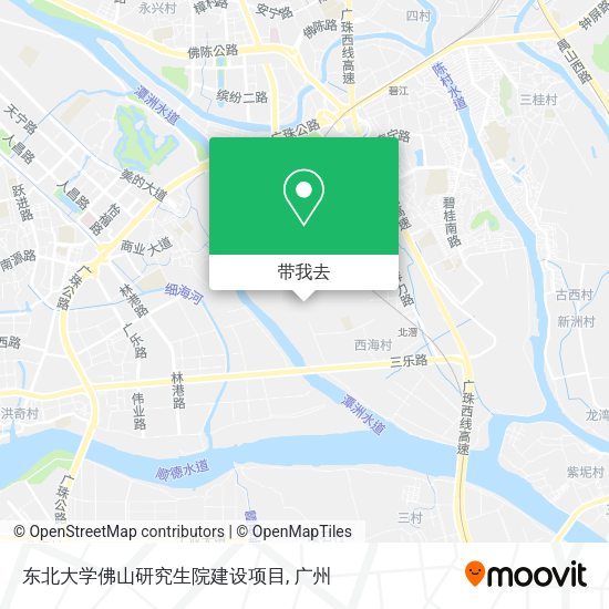 东北大学佛山研究生院建设项目地图