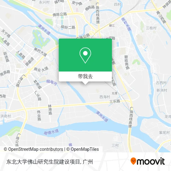 东北大学佛山研究生院建设项目地图