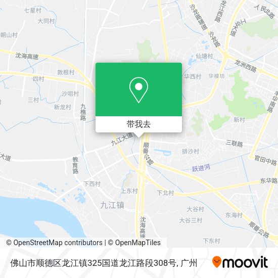 佛山市顺德区龙江镇325国道龙江路段308号地图