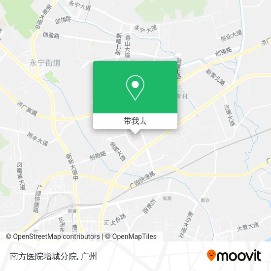 南方医院增城分院地图