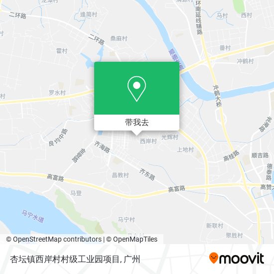 杏坛镇西岸村村级工业园项目地图