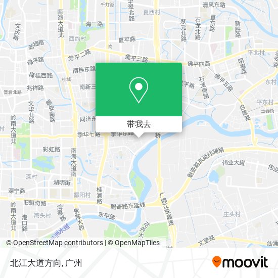 北江大道方向地图
