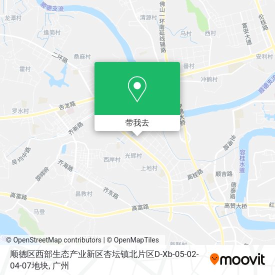 顺德区西部生态产业新区杏坛镇北片区D-Xb-05-02-04-07地块地图