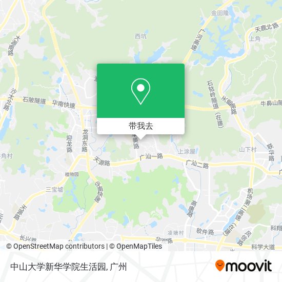 中山大学新华学院生活园地图