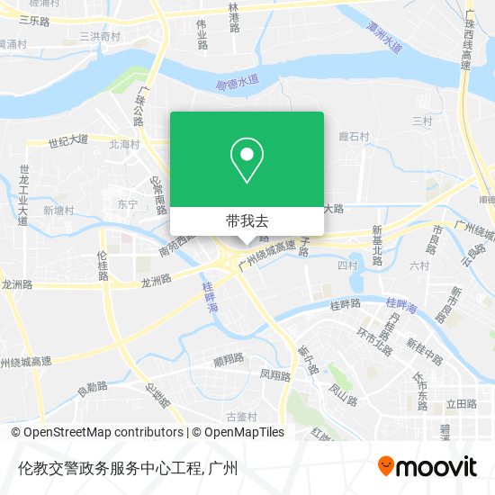 伦教交警政务服务中心工程地图