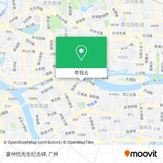 廖仲恺先生纪念碑地图